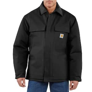 Men's XX-Large Black Cotton Arctic Quilt Lined Duck Traditional Coat