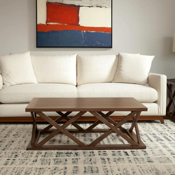 48.00 in. Natural Rectangle Solid Wood Coffee Table