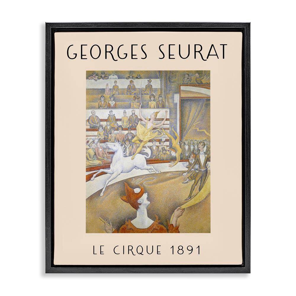 Classic Georges Seurat by Daphne Polselli Black Floater Frame People Graphic Art Print 31 in. x 25 in. price history on PriceWatchPro