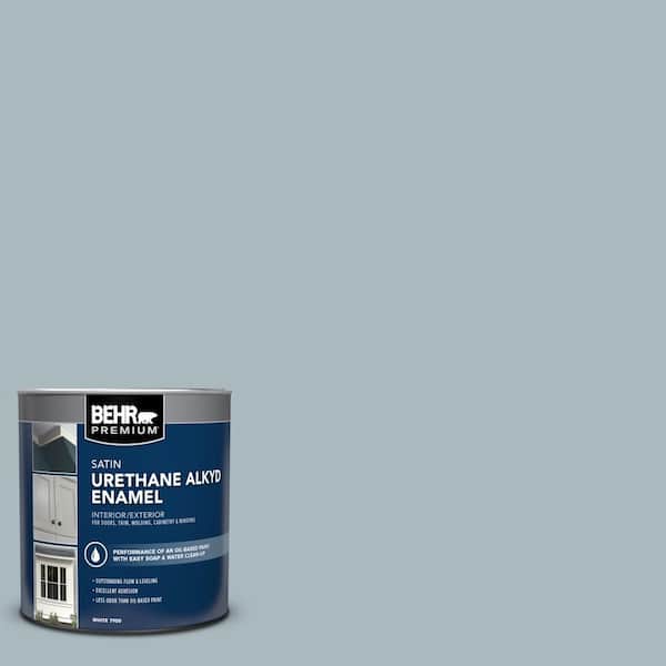 BEHR PREMIUM 1 qt. #740E-3 Prelude Satin Enamel Urethane Alkyd Interior/Exterior Paint