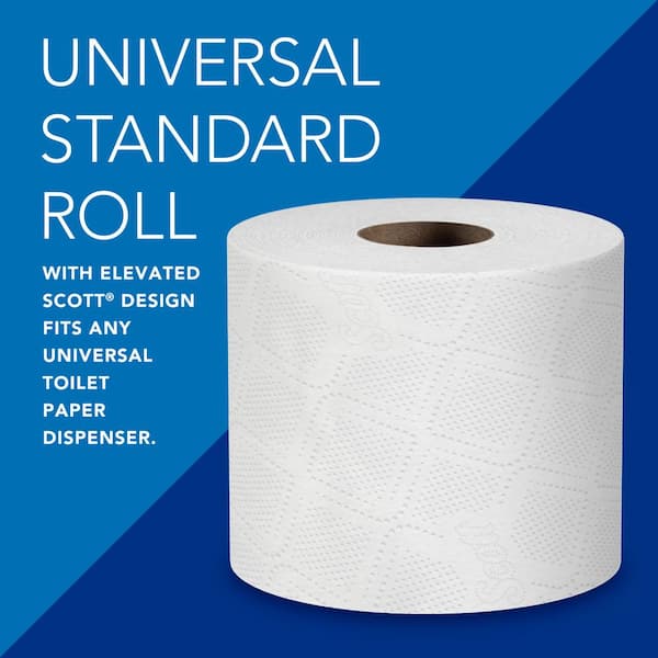 J-Series 1-Ply Small Core Bath Tissue, Septic Safe, White, 4