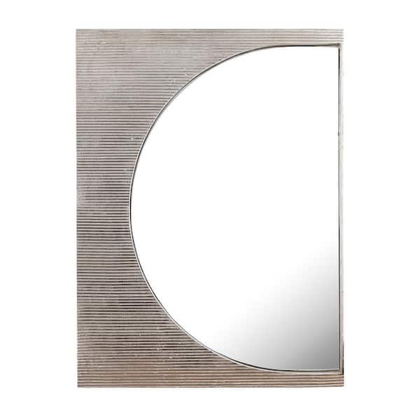 Unbranded Rowland 36 in. W x 48 in. H Metal Polished Nickel Wall Mirror