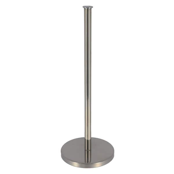 Freestanding Metal Toilet Paper Holder Paper Roll Holder Reserve 4-Rolls Chrome in 100% Metal Silver
