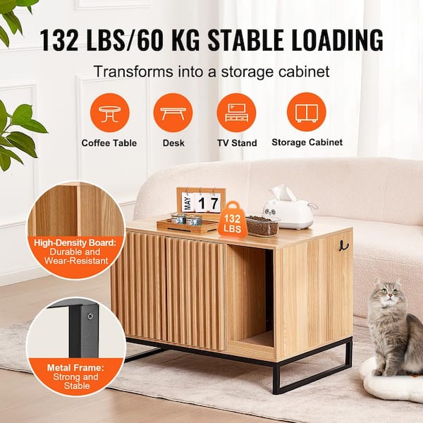 VEVOR Cat Litter Box Enclosure, Hidden Litter Box Furniture