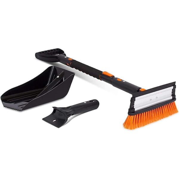 BirdRock Home Snow Moover 39 in. Extendable Snow Brush with Squeegee, Ice  Scraper and Emergency Car Snow Shovel 10848 - The Home Depot