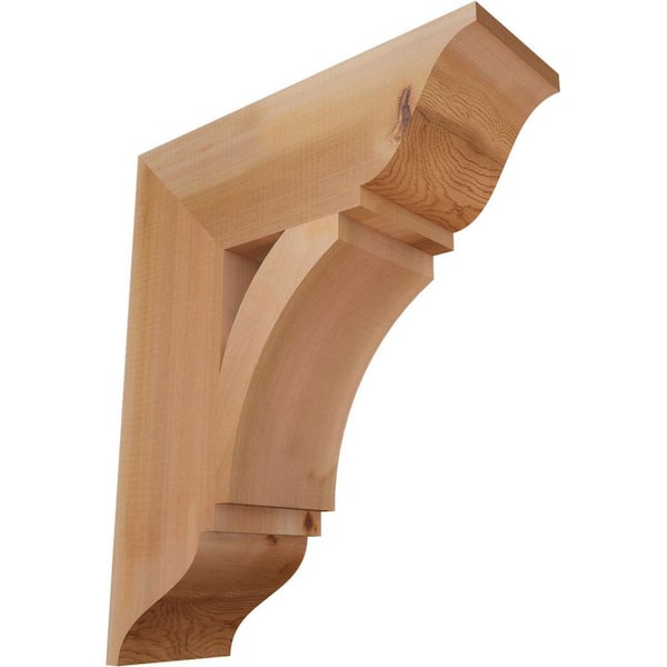 Ekena Millwork 5.5 in. x 22 in. x 18 in. Western Red Cedar Thorton Traditional Smooth Bracket