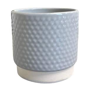 3.1 in. Clio Bubbled Small Gray Ceramic Planter (3.1 in. D x 3 in. H)