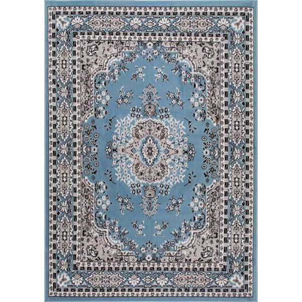 Home Dynamix Premium Rizzy Blue/Grey 5 ft. x 7 ft. Modern Area Rug