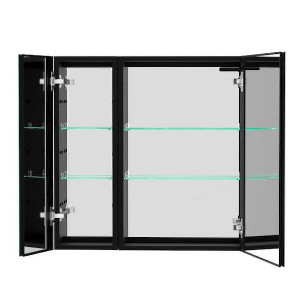 Boosicavelly 30 in. W x 30 in. H Rectangular Aluminum Medicine Cabinet with Mirror