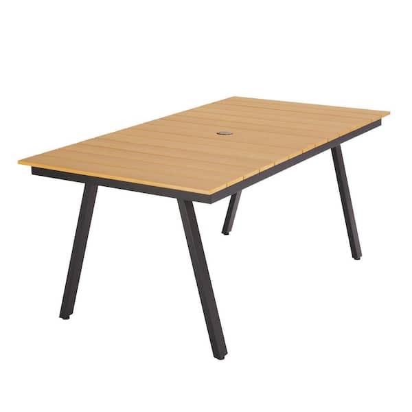 ULAX FURNITURE Rectangle Aluminum Patio Outdoor Dining Table