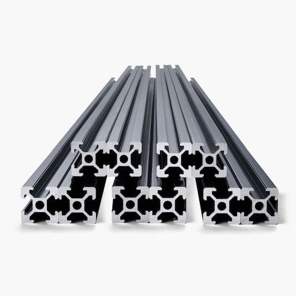 SKYSHALO 10 Pcs 78.7 in. (2000mm) T Slot 2020 Aluminum Extrusion Profile, European Standard Anodized Linear Rail, Laser Engraving