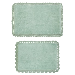 Chesapeake Crochet 2Pc Mist Bath Rug ( 21"X34" & 17"X24")