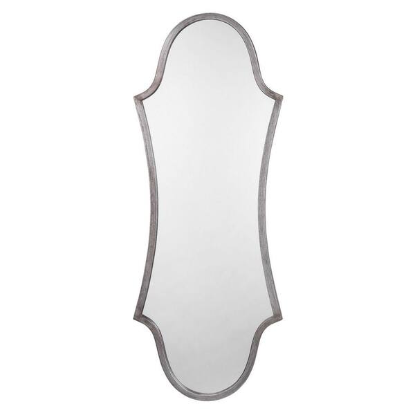 Benjara 1.25 in. W x 45 in. H Metal Frame Silver Wall Mirror BM241160