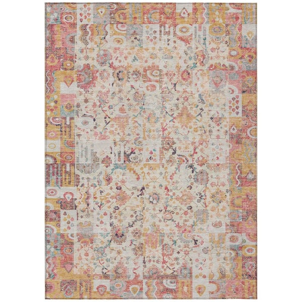 Addison Rugs Chantille Machine Washable Indoor/Outdoor Abstract ACN2099 Pink 9 ft. x 12 ft. Area Rug