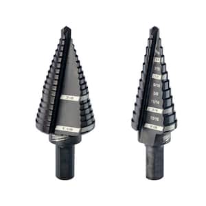 7/8 in. and 1-1/8 in. #9 Step Black Oxide Drill Bit With 3/16 in. to 7/8 in. x 1/16 in. #4 Step Bit (2-Piece)
