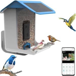Smart Bird Feeder Bird House with 1080P HD Camera, Solar Roof, Built-in Microphone (Include 32G SD Card)