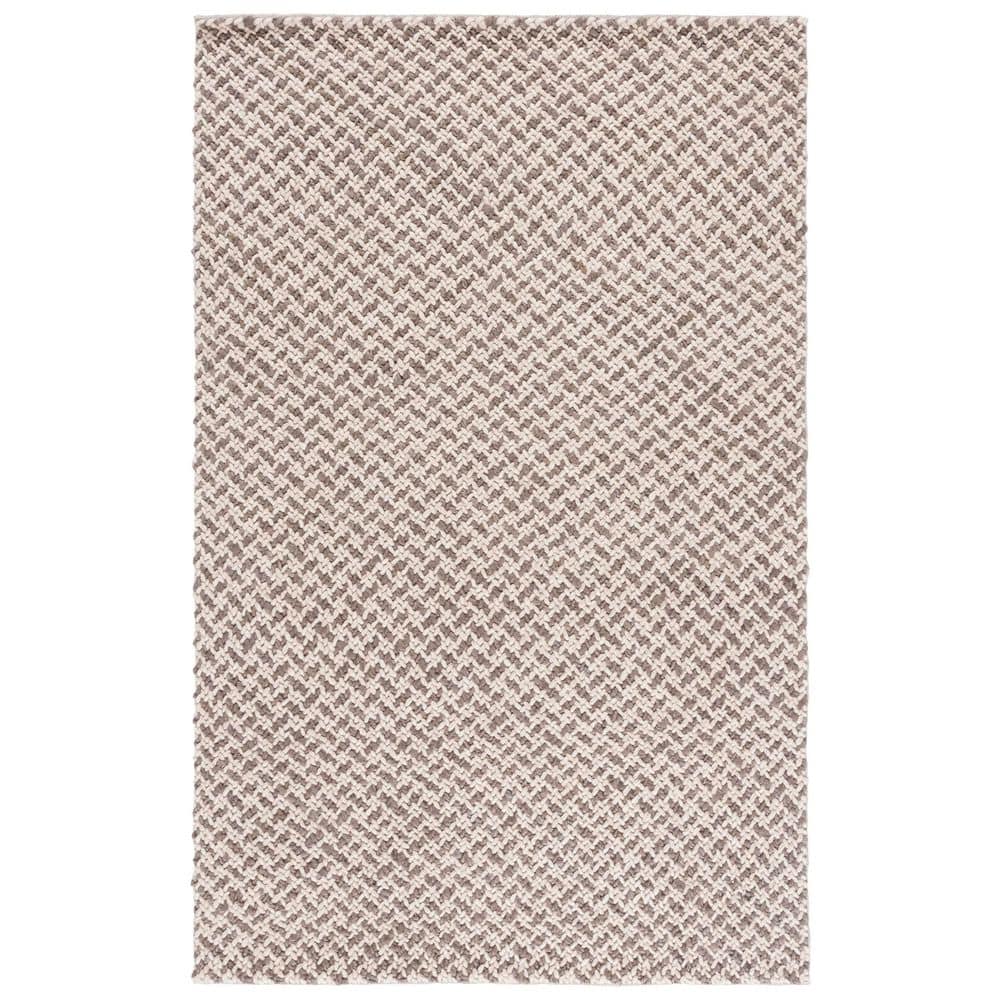 Natural Fiber Couture 3 ft. x 5 ft. Beige/Gray Striped Cross Area Rug price history on PriceWatchPro