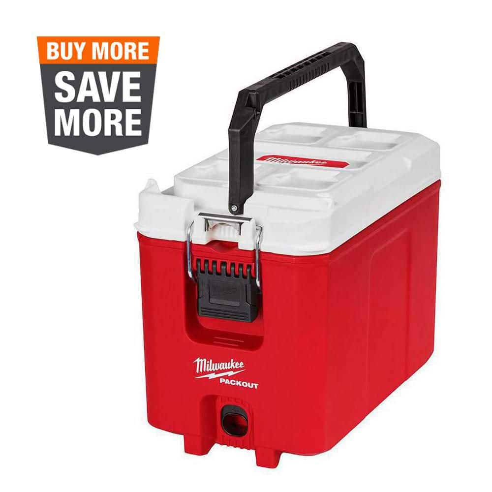 Milwaukee PACKOUT 10 in. Red 16 qt. Compact Cooler 48-22-8460