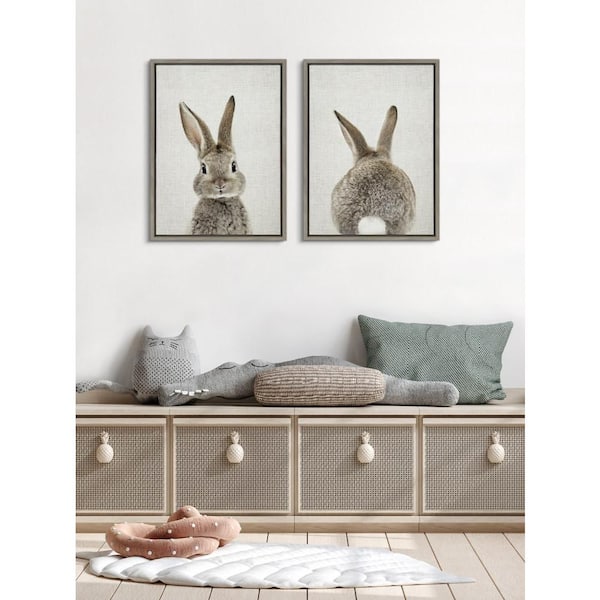 30 in. H x 20 in. W Bunny Eyes II by Marmont Hill Framed Canvas Wall Art  JPKB8802WFFDL30 - The Home Depot