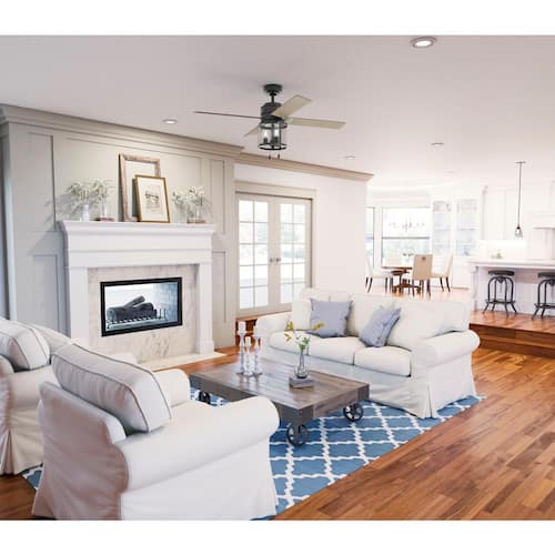 Astwood 52 in. Indoor Matte Black Ceiling Fan with Light Kit Ceiling Fans With Lights