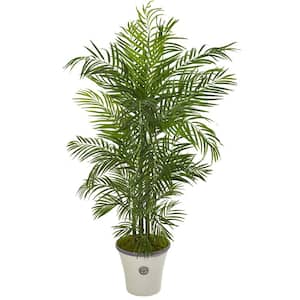 6 ft. Indoor/Outdoor Areca Palm Artificial Tree in Planter UV Resistant