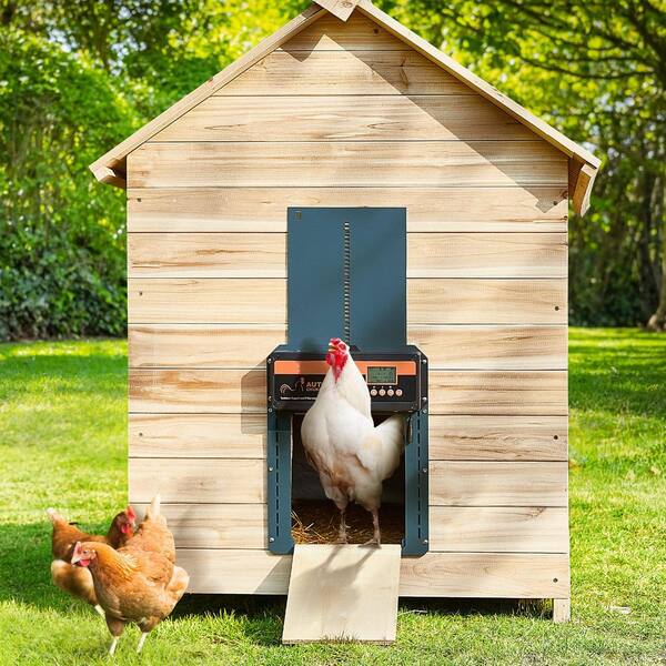 SKYSHALO Automatic Chicken Coop Door Opener with Timer and Light