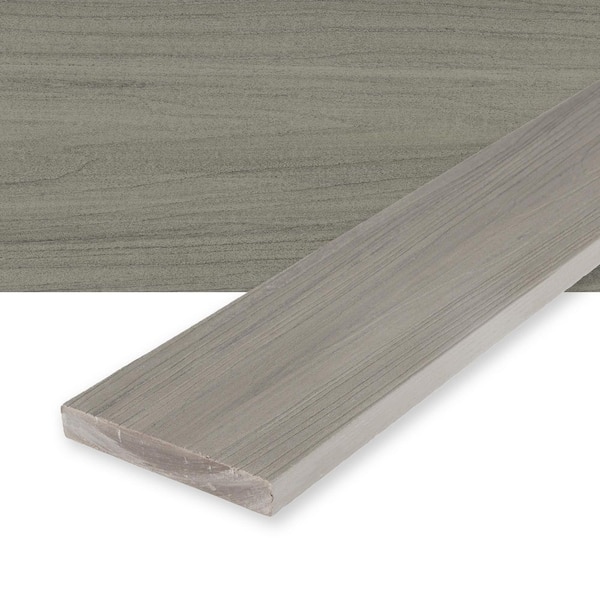 Deckorators Summit 1 in. x 6 in. x 8 ft. Glacier Gray Square Edge Composite Deck Board
