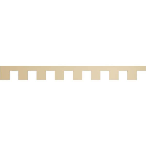 Ekena Millwork 1 in. D x 8 in. W x 85.375 in. L Primed Polyurethane Panel Moulding