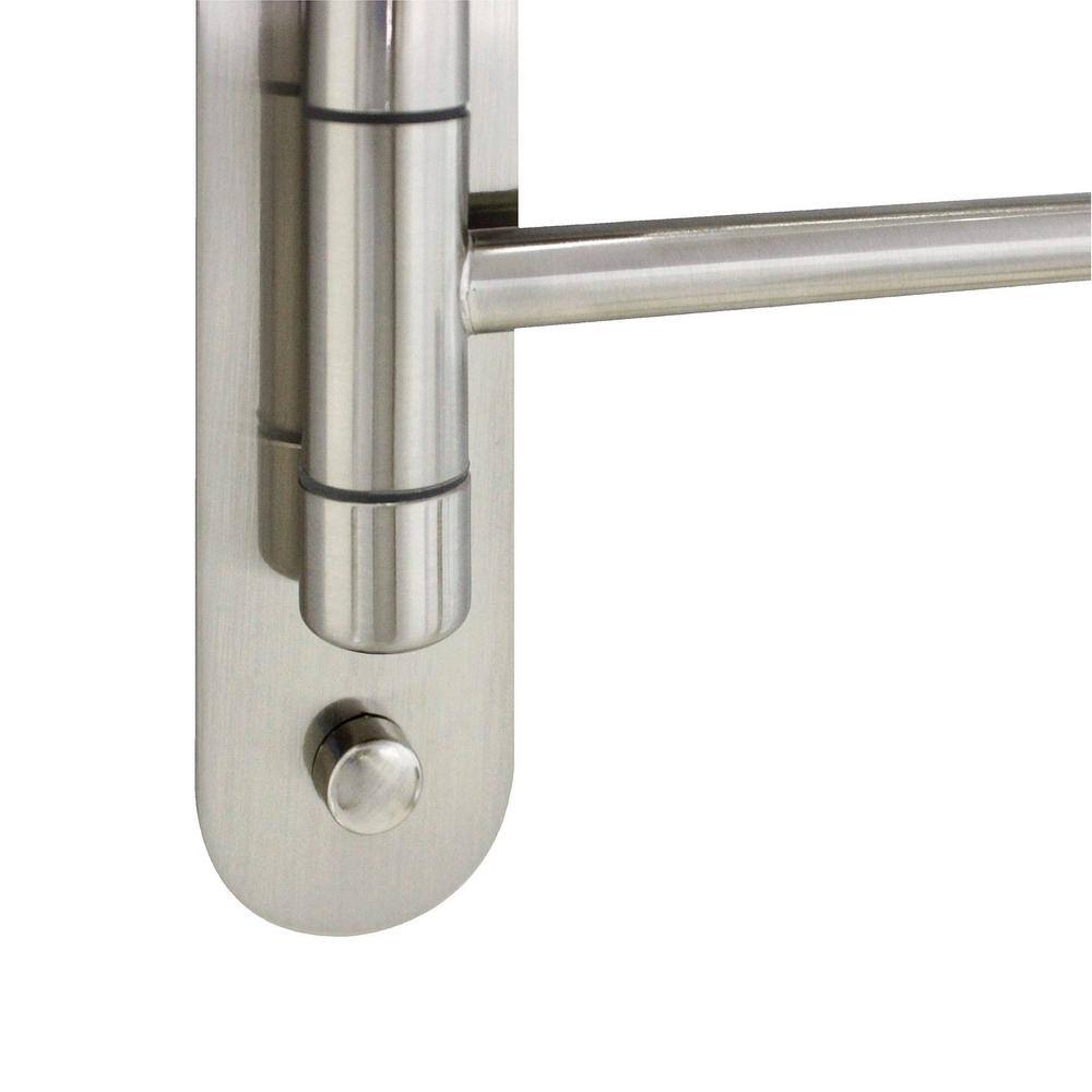 15'' Satin Nickel Triple Swing Arm Towel Bar