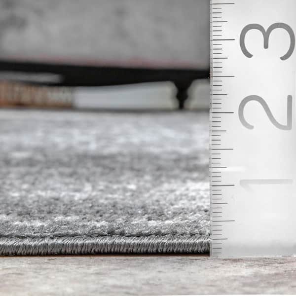 Transitional Dark Gray 2 ft. x 8 ft. Persian Runner Rug