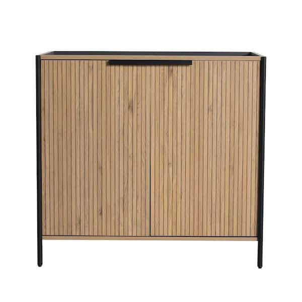 35.06 in. Bath Vanity Cabinet without Top in Light Coffee Unassembled