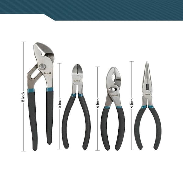 Anvil 4-Piece Plier Set 91944 - The Home Depot