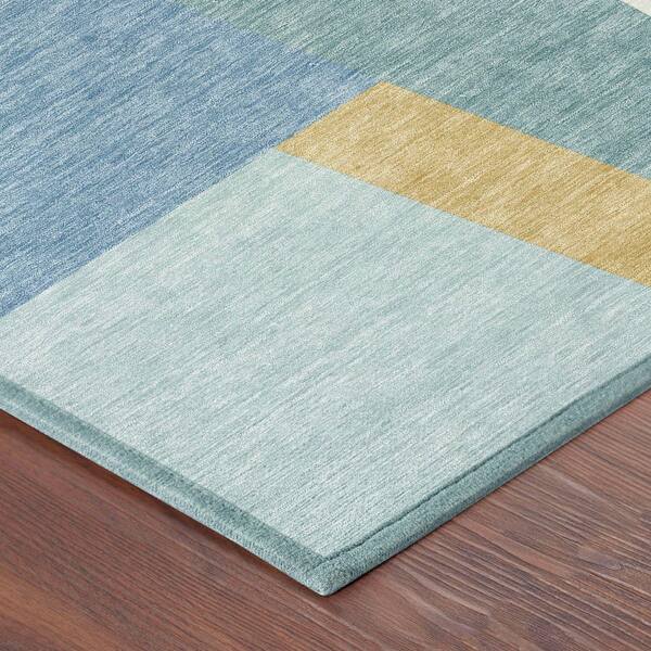 Chantille Machine Washable Indoor/Outdoor Abstract ACN2446 Blue 5 ft. x 7 ft. 6 in. Area Rug