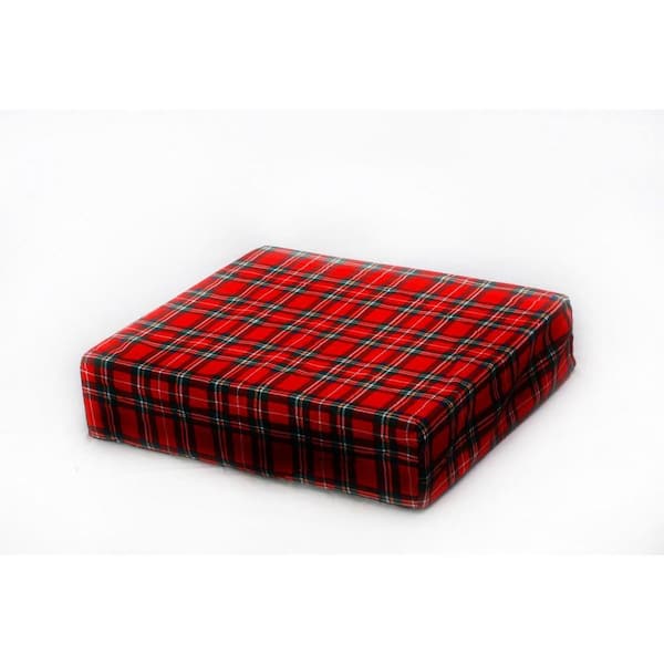 Unbranded 16 in. x 18 in. x 4 in. Wheelchair Cushion in Plaid