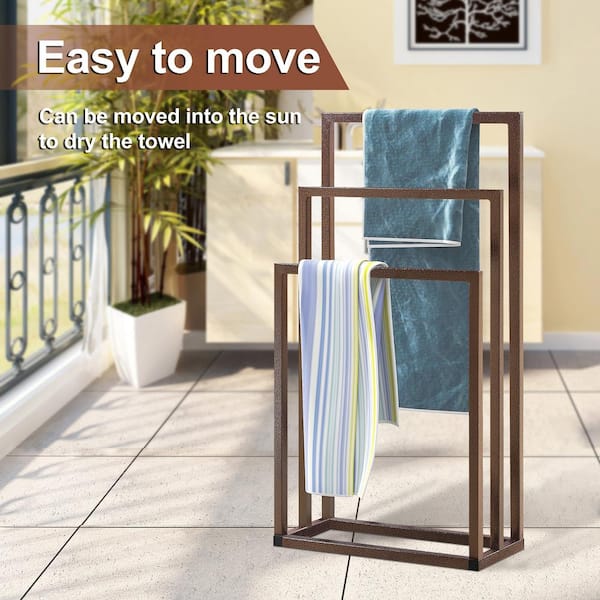 Wooden towel holder discount stand