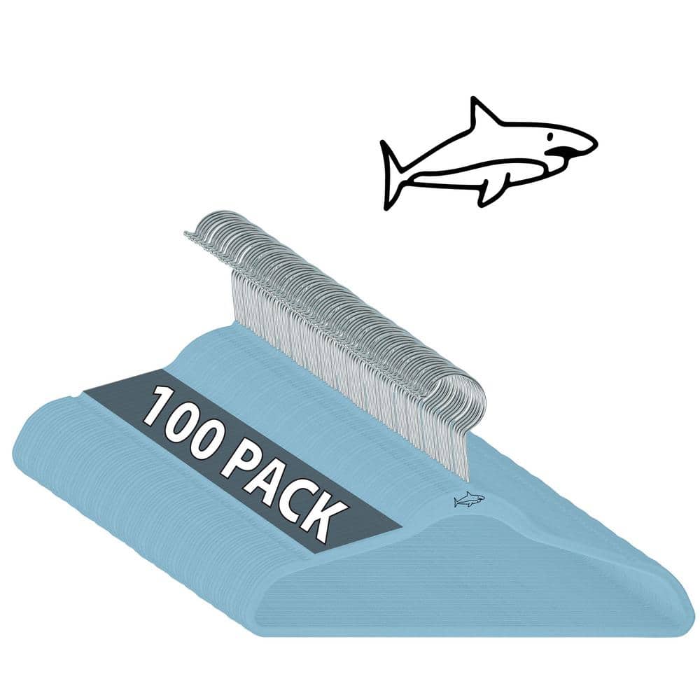 Kids 100 Pack Velvet Hangers with Shark Icon in Light Blue price history on PriceWatchPro