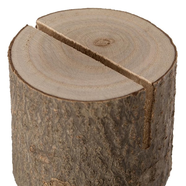 70 Pcs Rustic Wedding Name Place Card Holders Table Quality Tree Wood Mini Logs 