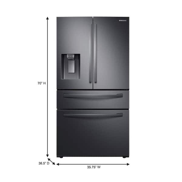wetenschappelijk wereld Gevaar Samsung 28 cu. ft. 4-Door French Door Refrigerator in Fingerprint Resistant  Black Stainless RF28R7201SG - The Home Depot