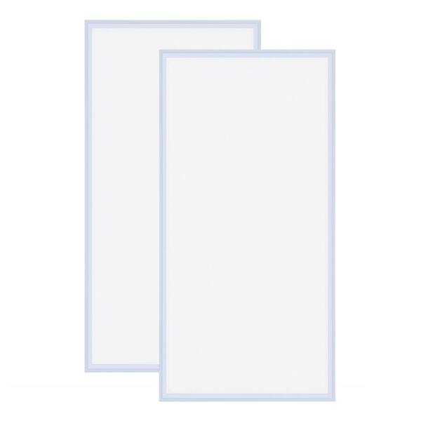 Allsmartlife 24 in. x 48 in. 60-Watt Dimmable 6215 Lumens Edge-Lit Integrated Panel Light 4000K Bright White (2-Pack)