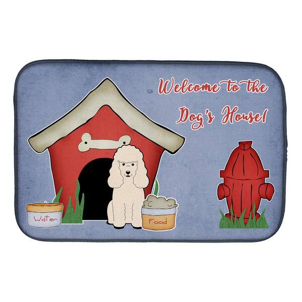 Caroline's Treasures 14 in. x 21 in. Multicolor White Standard Poodle  Spring Dish Drying Mat CK1279DDM - The Home Depot