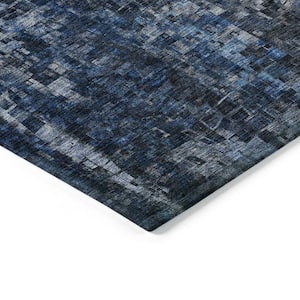 Chantille ACN581 Blue 8 ft. x 10 ft. Machine Washable Indoor/Outdoor Geometric Area Rug