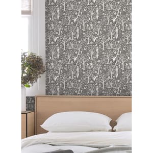 Disney Tim Burton's The Nightmare Before Christmas Grey Forest Peel and Stick Wallpaper