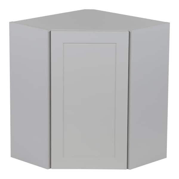 Hampton Bay Cambridge Gray Shaker Assembled Corner Cabinet 24 In W X   Gray Hampton Bay Assembled Kitchen Cabinets Ca2430c Kg 64 600 