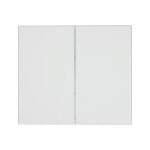 30 in. W x 26 in. H Rectangular Silver Aluminum Recessed/Surface Mount Medicine Cabinet with Mirror