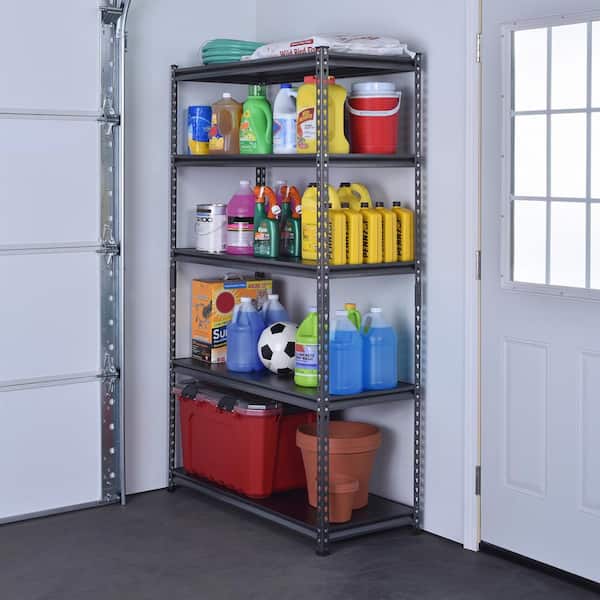 5-Tier Steel Garage Storage Shelving Unit in Silver Vein (42 in. W x 72 in. H x 18 in. D)
