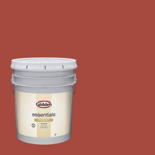 Glidden Essentials 5 gal. PPG1064-7 Rum Raisin Flat Exterior Paint