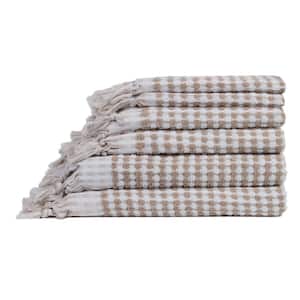 Santorini 6-Piece Natural Stripped Cotton Bath Towel Set