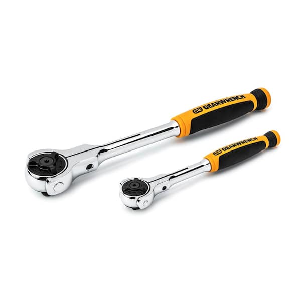 GEARWRENCH 1/4 in. and 3/8 in. Drive 72-Tooth Cushion Grip Roto-Ratchet Set (2-Piece)