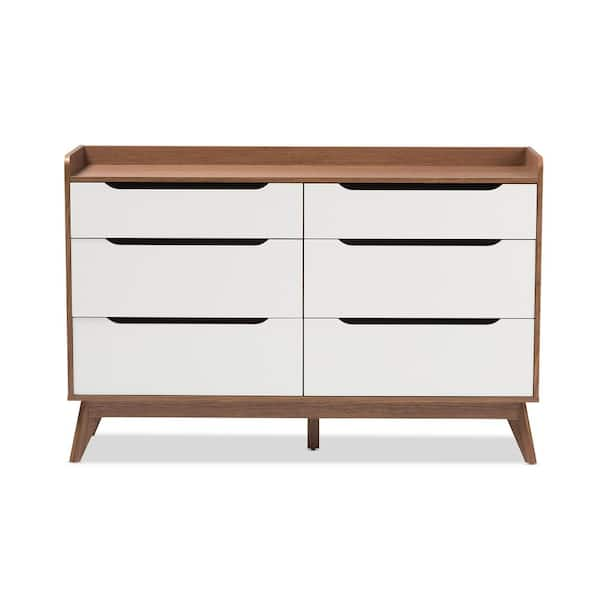 Baxton Studio Brighton 6 Drawer White Dresser 28862 7496 HD The