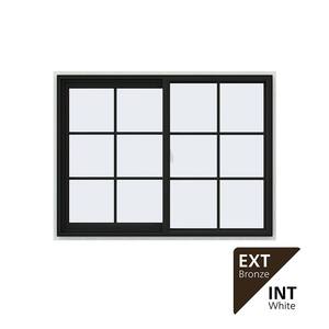 JELD-WEN 60 in. x 36 in. V-2500 Series Bronze Exterior/White